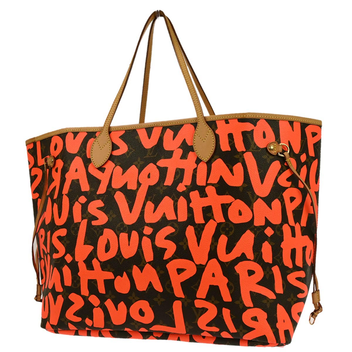 Louis Vuitton 2009 Orange Monogram Neverfull GM Tote Bag M93702