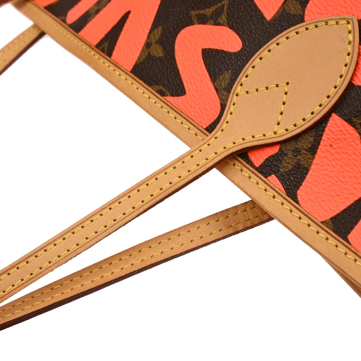 Louis Vuitton 2009 Orange Monogram Neverfull GM Tote Bag M93702
