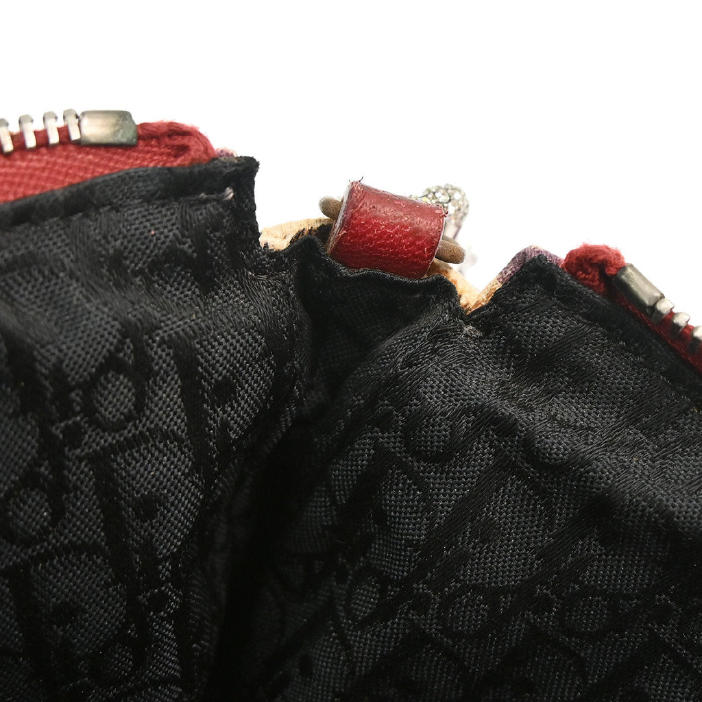 Christian Dior Red Canvas Dior's Victim Limited Saddle Handbag