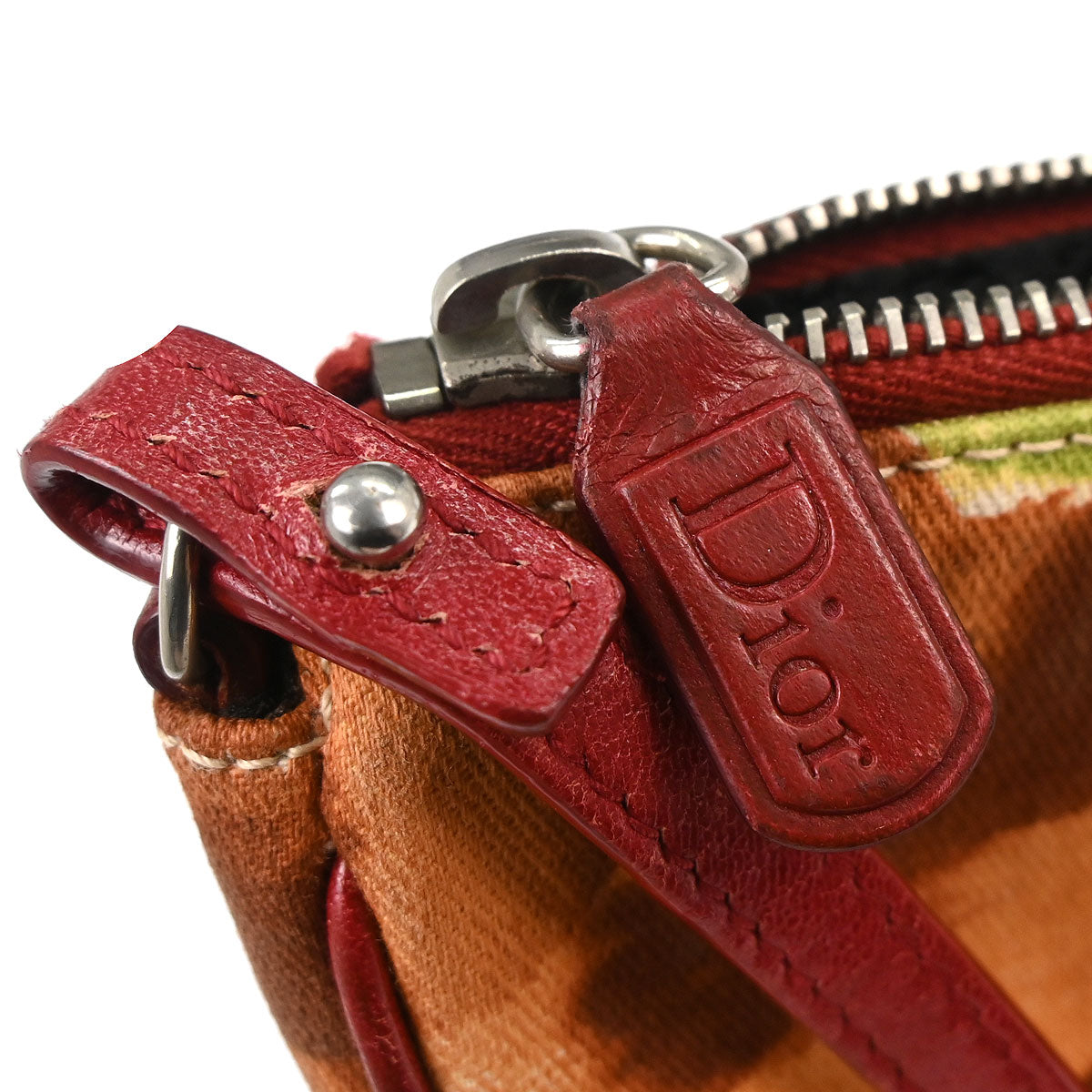 Christian Dior Red Canvas Dior's Victim Limited Saddle Handbag