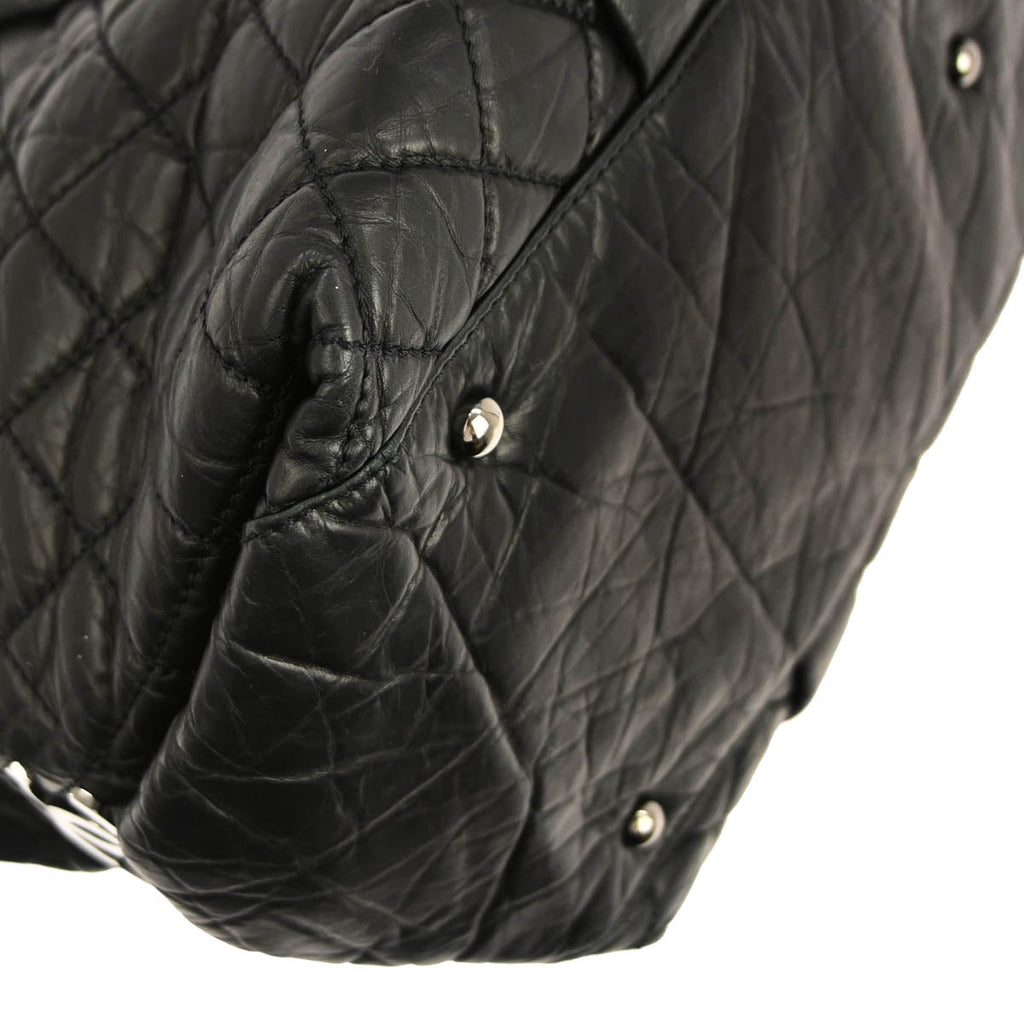 Chanel 2005-2006 Black Calfskin Lady Braid Tote Handbag