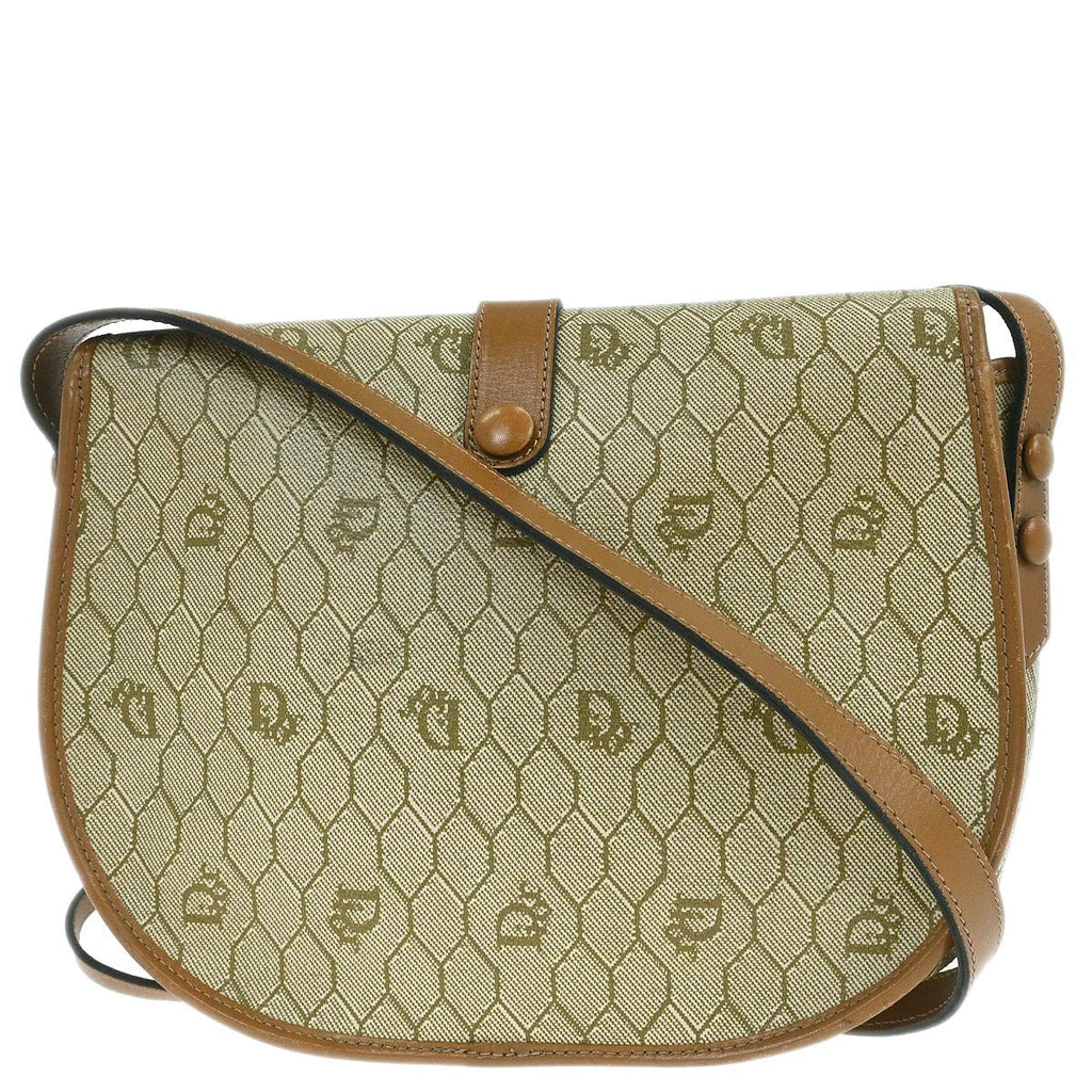 Christian Dior Beige PVC Honeycomb Shoulder Bag