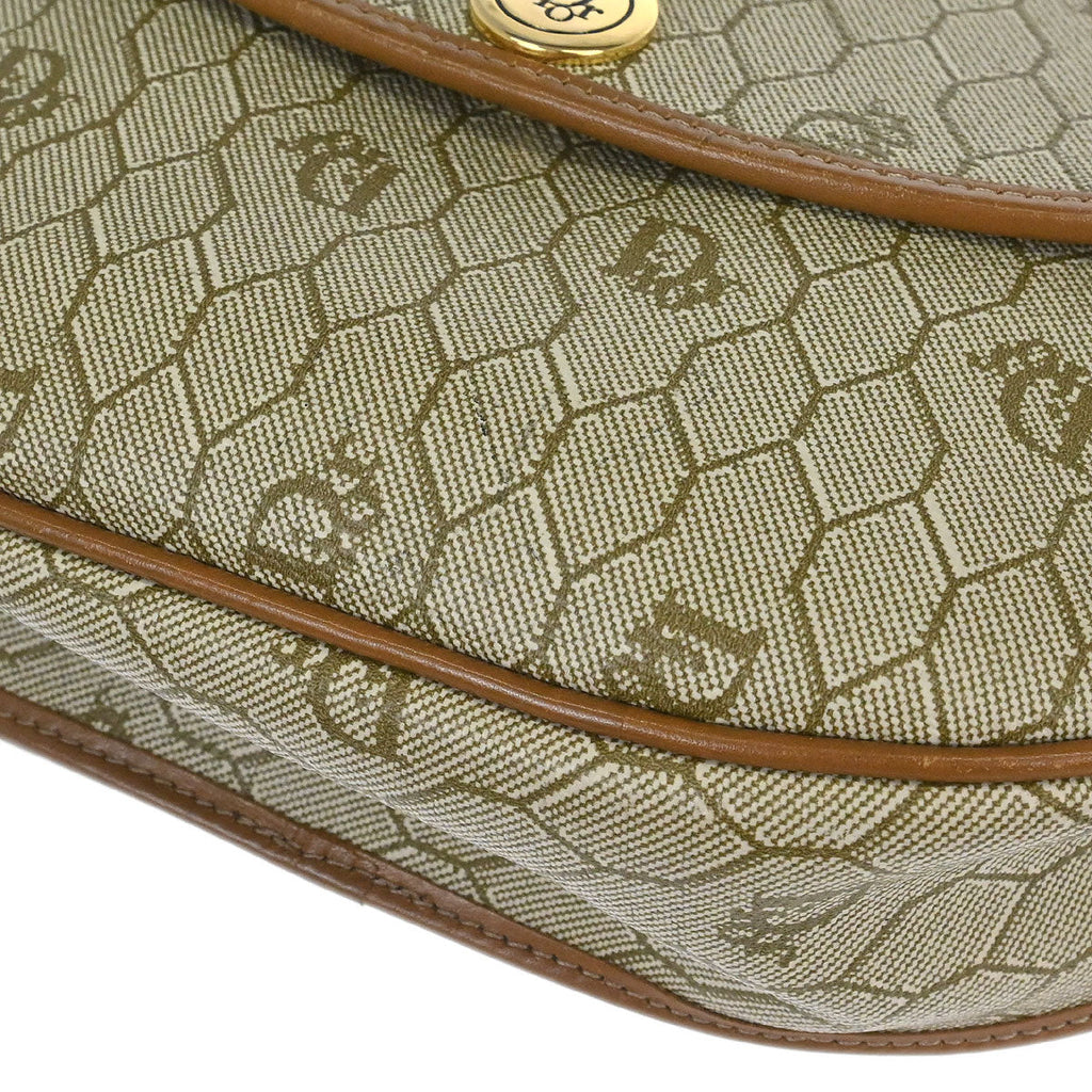 Christian Dior Beige PVC Honeycomb Shoulder Bag