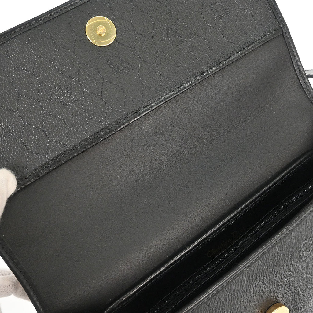 Christian Dior Black PVC Honeycomb Shoulder Bag