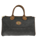 Christian Dior Black Leather Honeycomb Duffle Handbag
