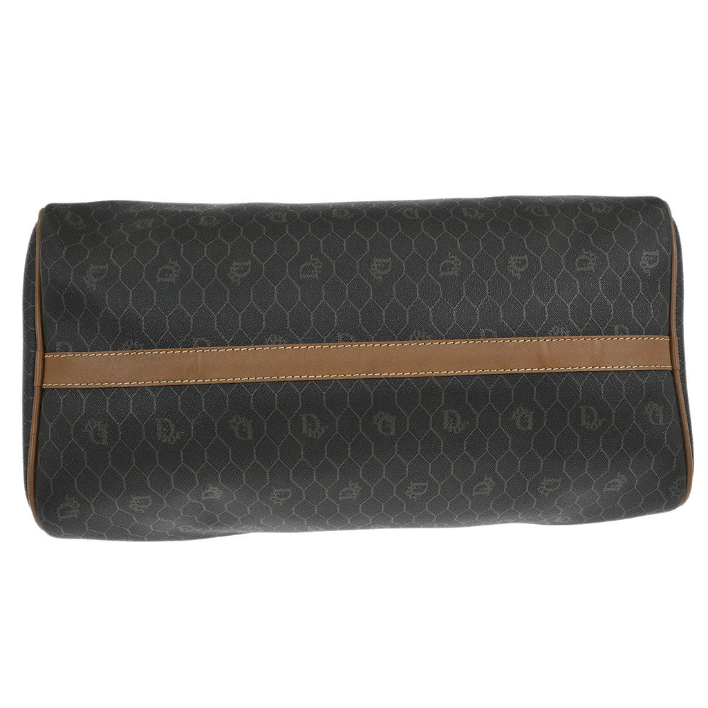 Christian Dior Black Leather Honeycomb Duffle Handbag
