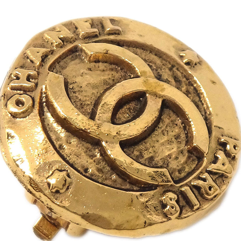 Chanel Button Clip-On Earrings Gold 28/2820