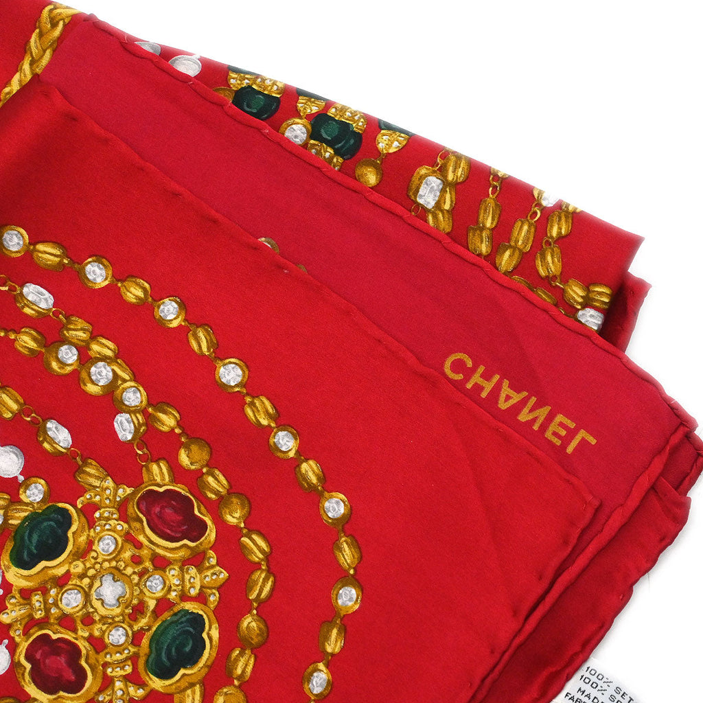 Chanel Red Scarf Small Good