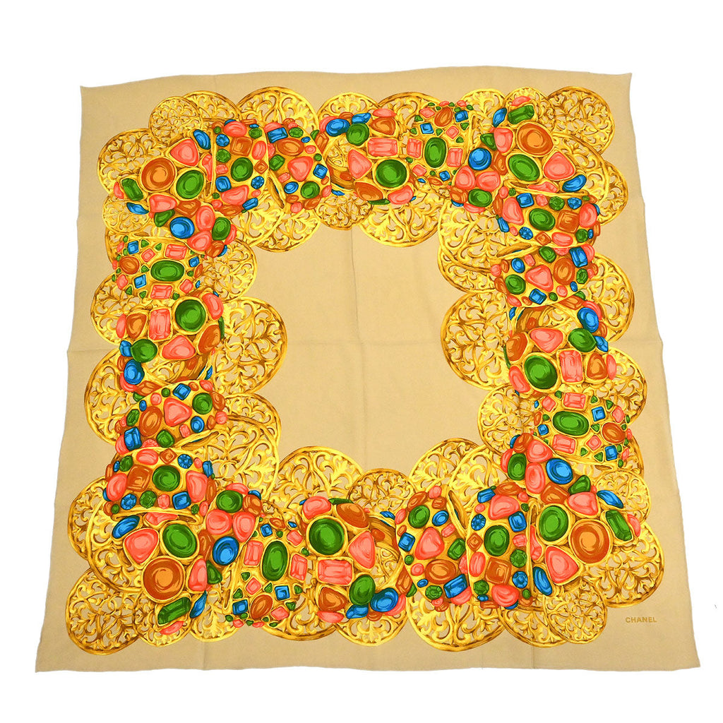 Chanel Beige Scarf Small Good