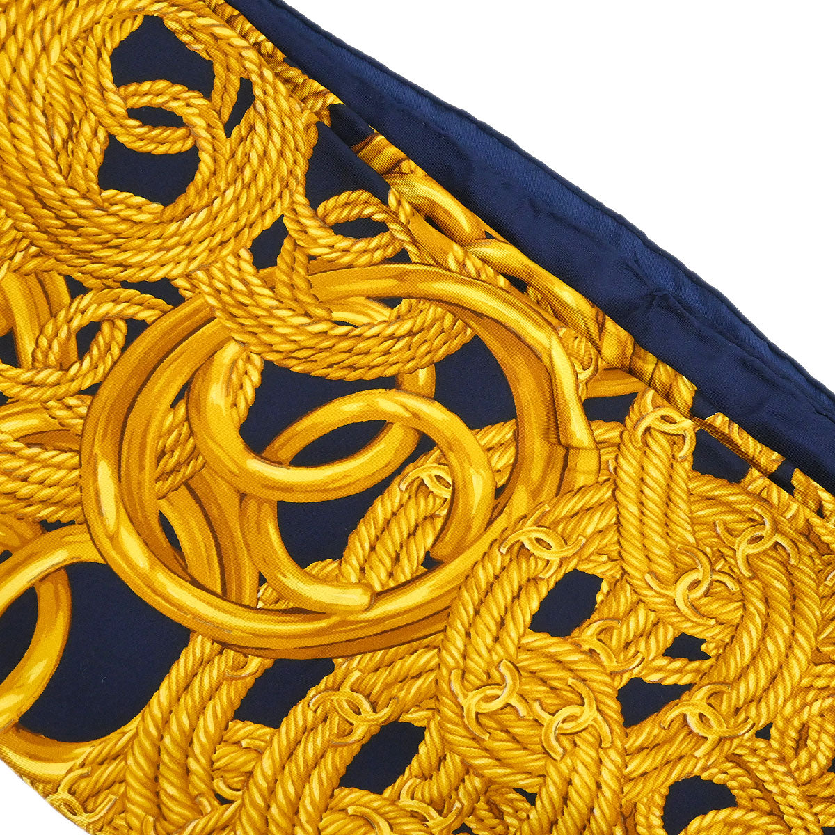 Chanel Navy Scarf Small Good