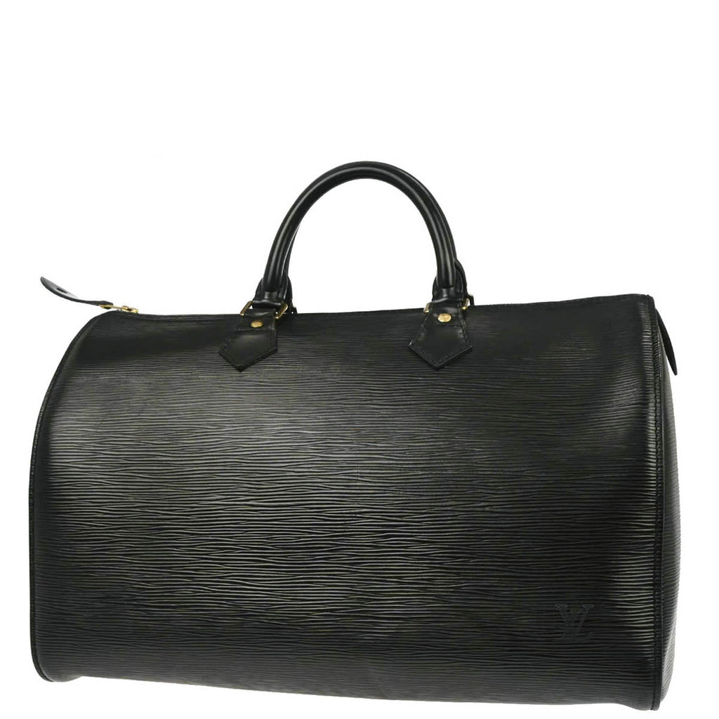 Louis Vuitton 1994 Black Epi Speedy 35 Duffle Handbag M42992
