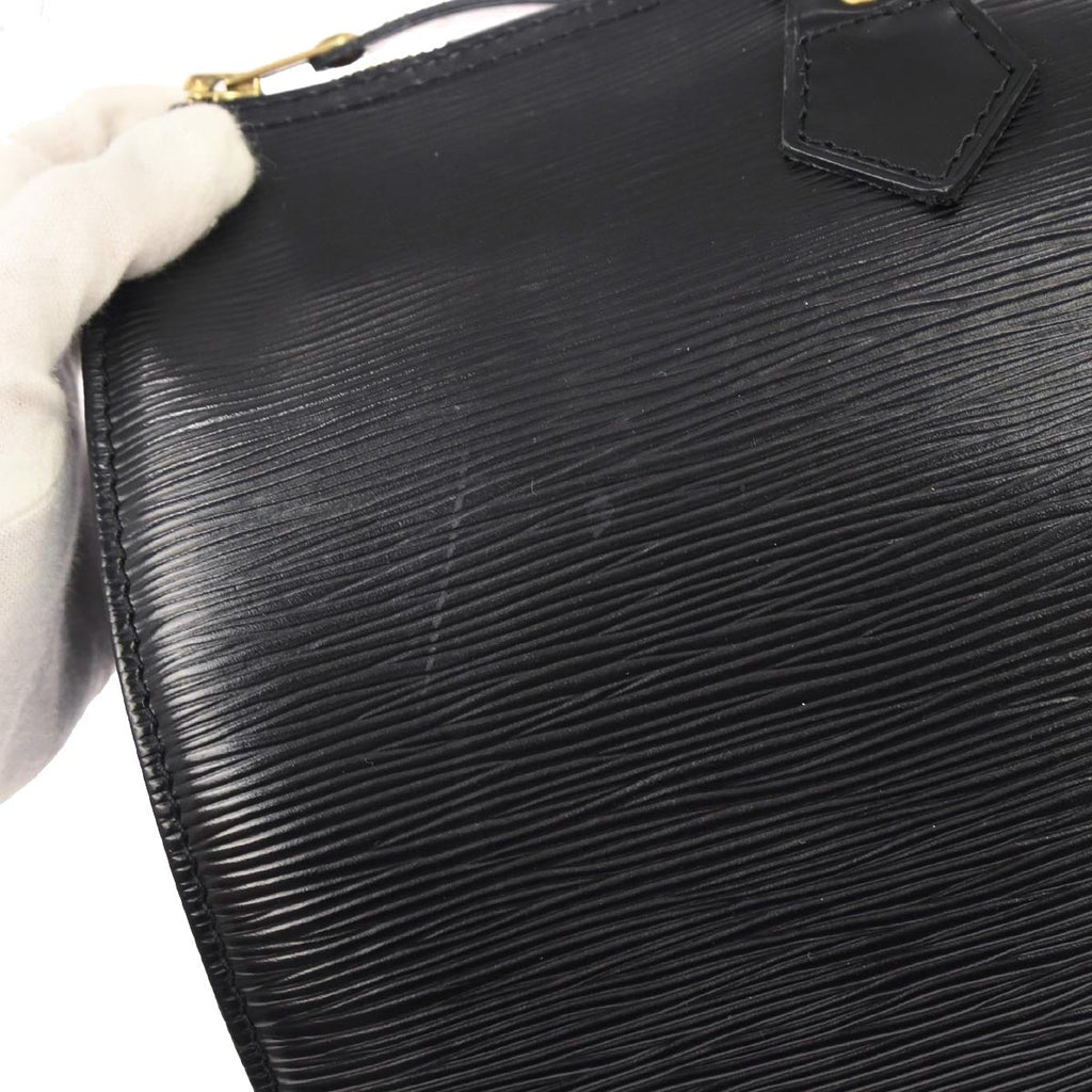 Louis Vuitton 1994 Black Epi Speedy 35 Duffle Handbag M42992