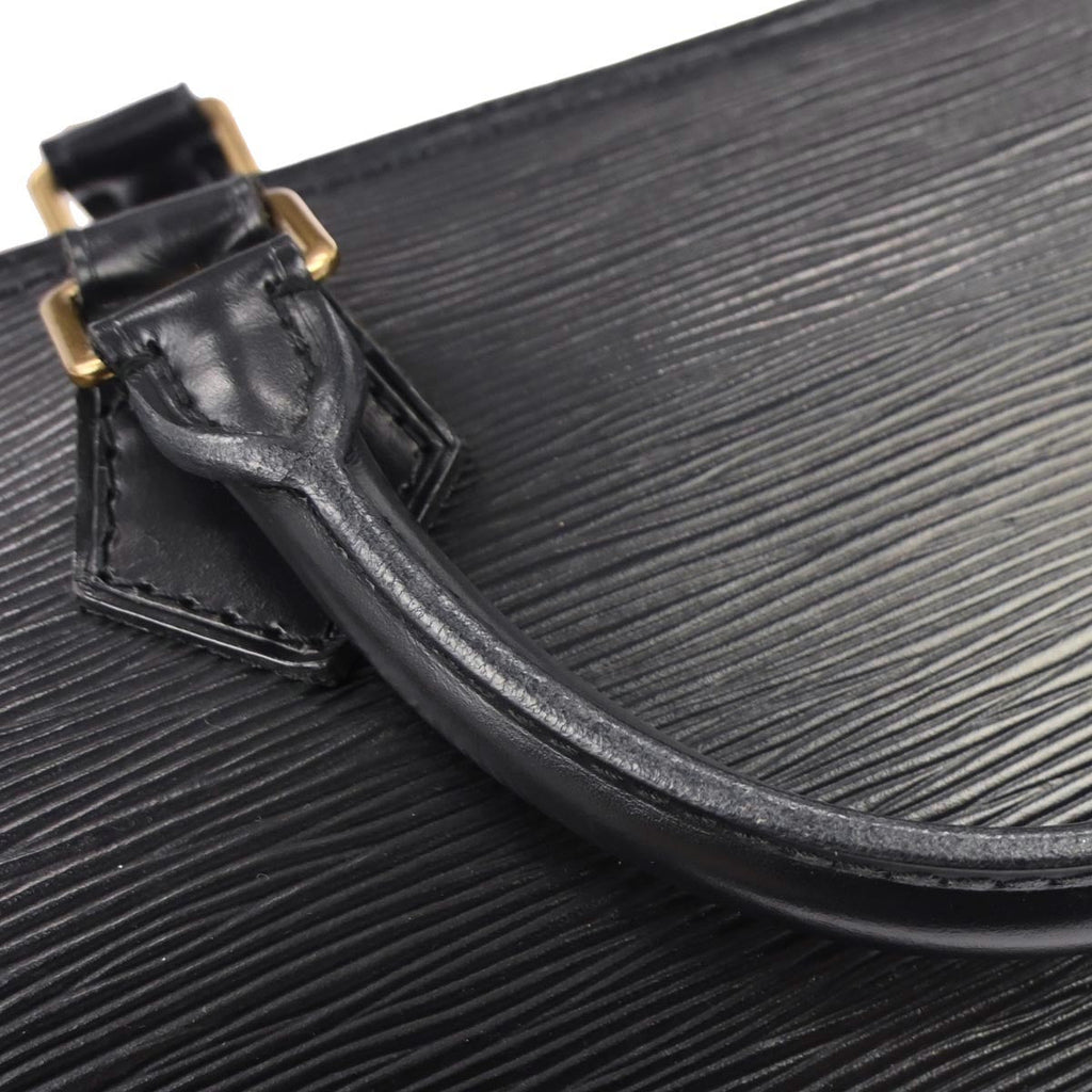 Louis Vuitton 1994 Black Epi Speedy 35 Duffle Handbag M42992