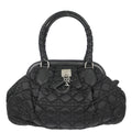 Christian Dior Black Nylon Cannage Charming Doctor Bag Handbag