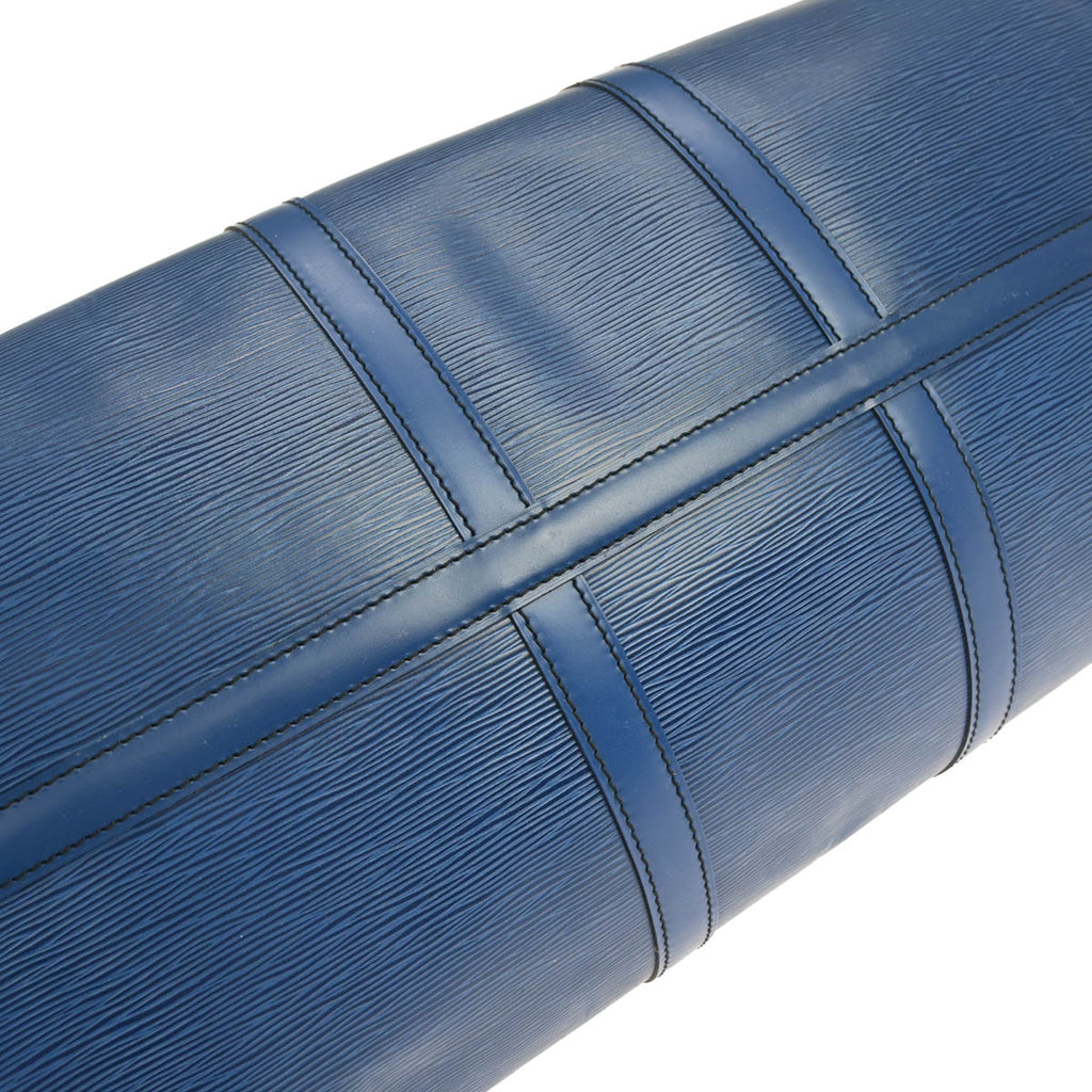 Louis Vuitton 1990 Blue Epi Keepall 55 Travel Handbag M42955