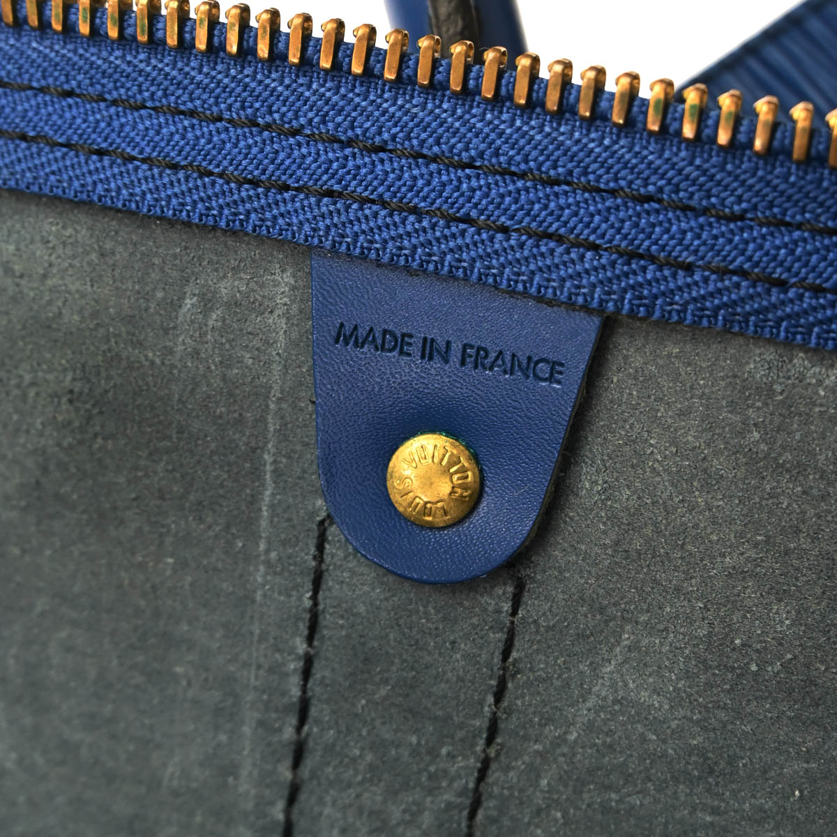 Louis Vuitton 1990 Blue Epi Keepall 55 Travel Handbag M42955