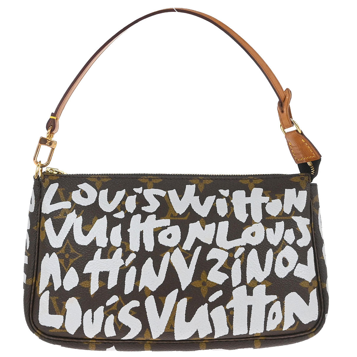 Louis Vuitton 2001 White Graffiti Pochette Accessoires Handbag M92192