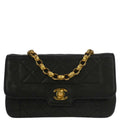 Chanel 1989-1991 Black Lambskin Single Flap Shoulder Bag