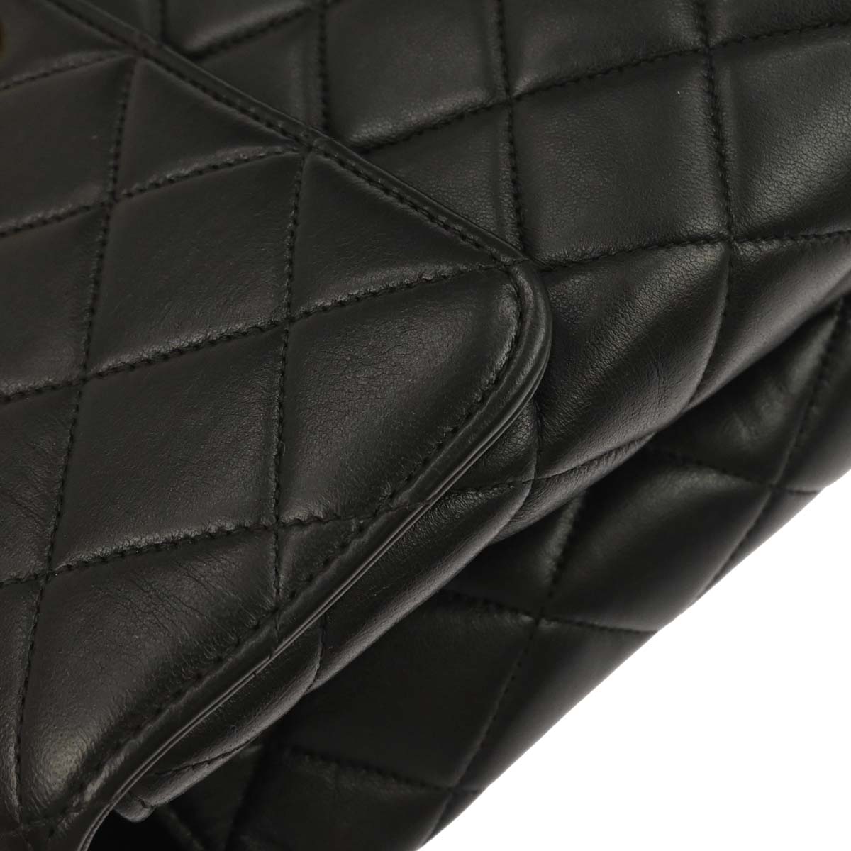 Chanel 1996-1997 Black Lambskin Kelly Top Handle Handbag