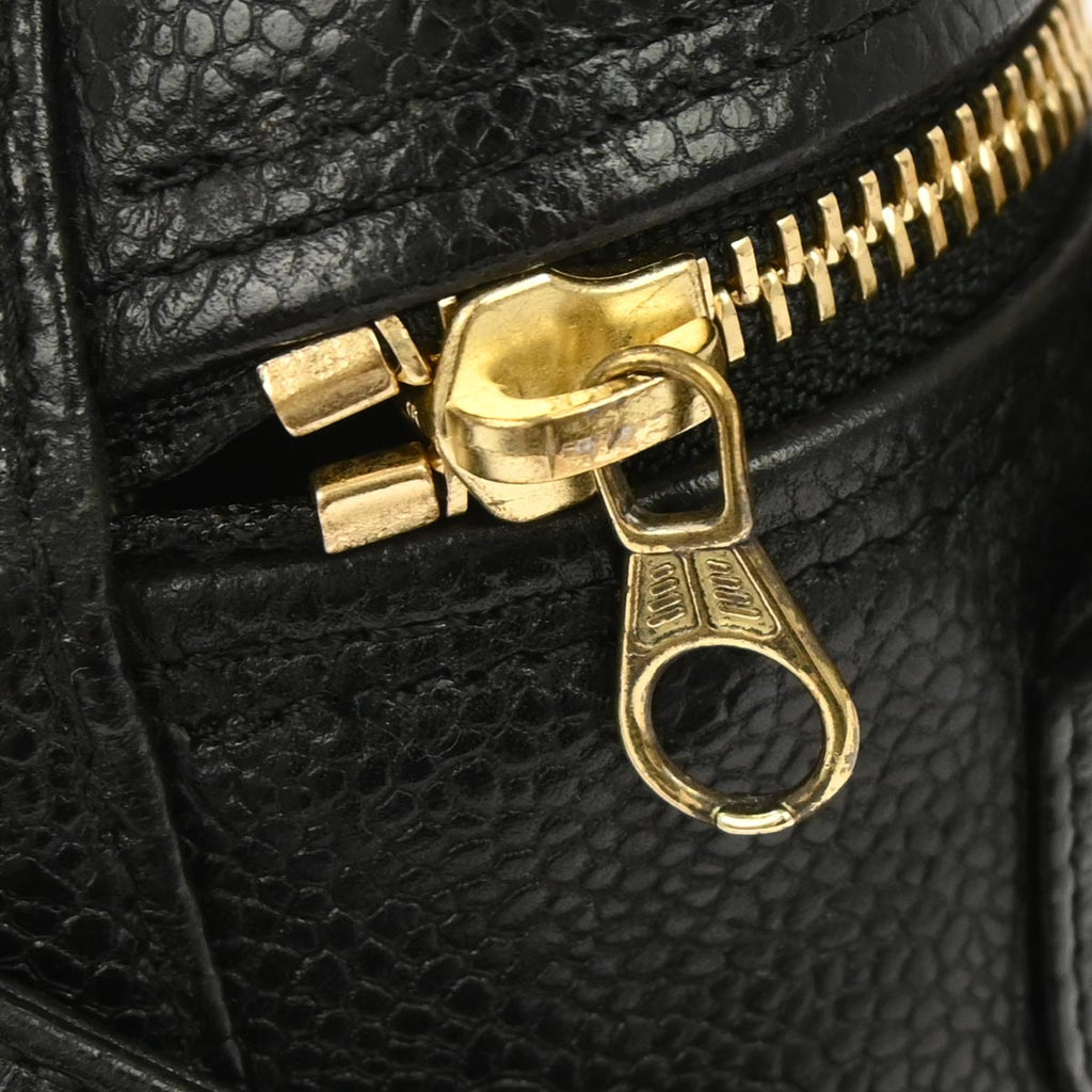 Chanel 1996-1997 Black Caviar Skin Triple CC Shoulder Bag