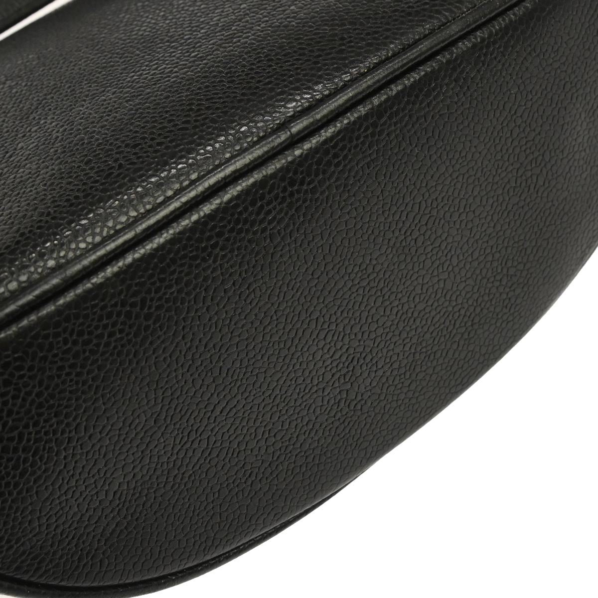 Chanel 1996-1997 Black Caviar Skin Triple CC Shoulder Bag