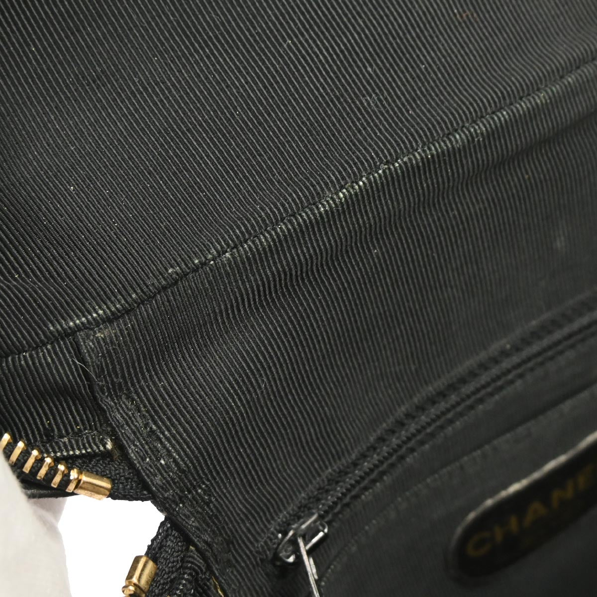 Chanel 1996-1997 Black Caviar Skin Triple CC Shoulder Bag
