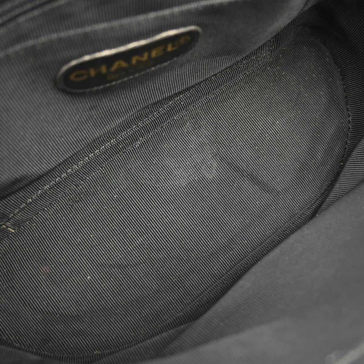Chanel 1996-1997 Black Caviar Skin Triple CC Shoulder Bag