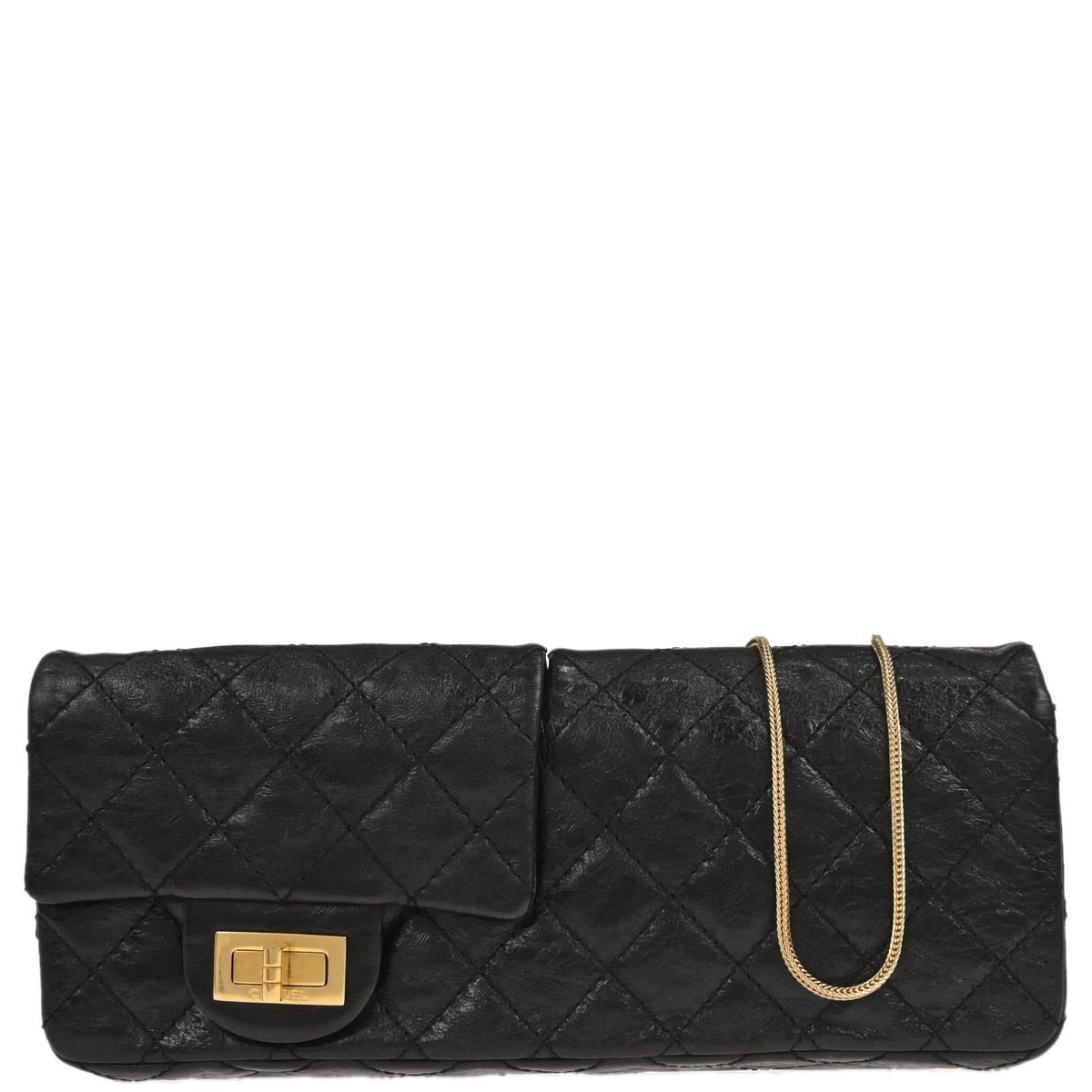 Chanel 2008-2009 Black Calfskin Mademoiselle Lock Double Sided Flap Shoulder Bag