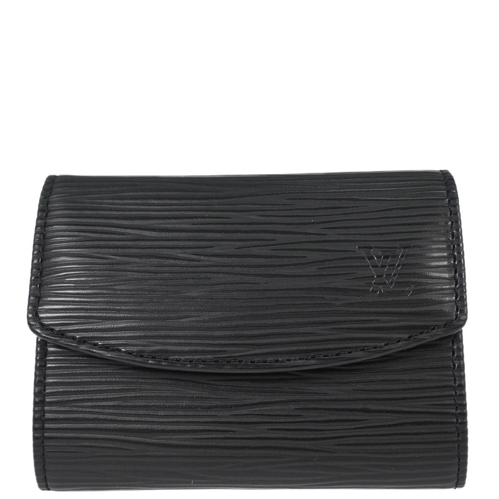 Louis Vuitton 2006 Black Epi Porte Mannaie Simple Coin Wallet M63412