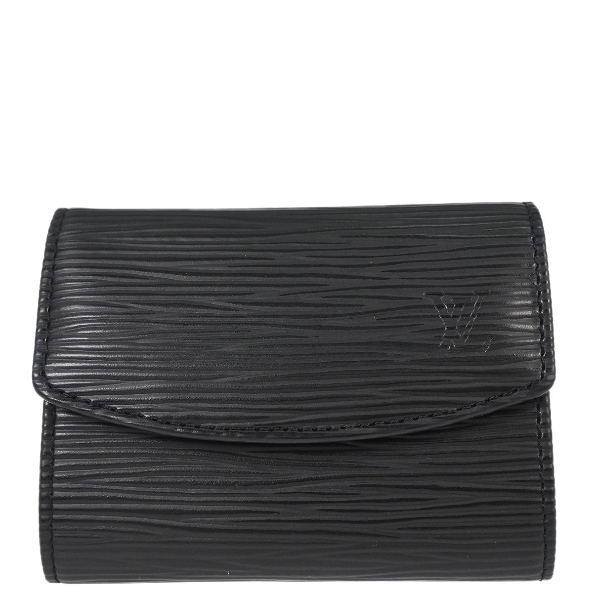 Louis Vuitton 2006 Black Epi Porte Mannaie Simple Coin Wallet M63412