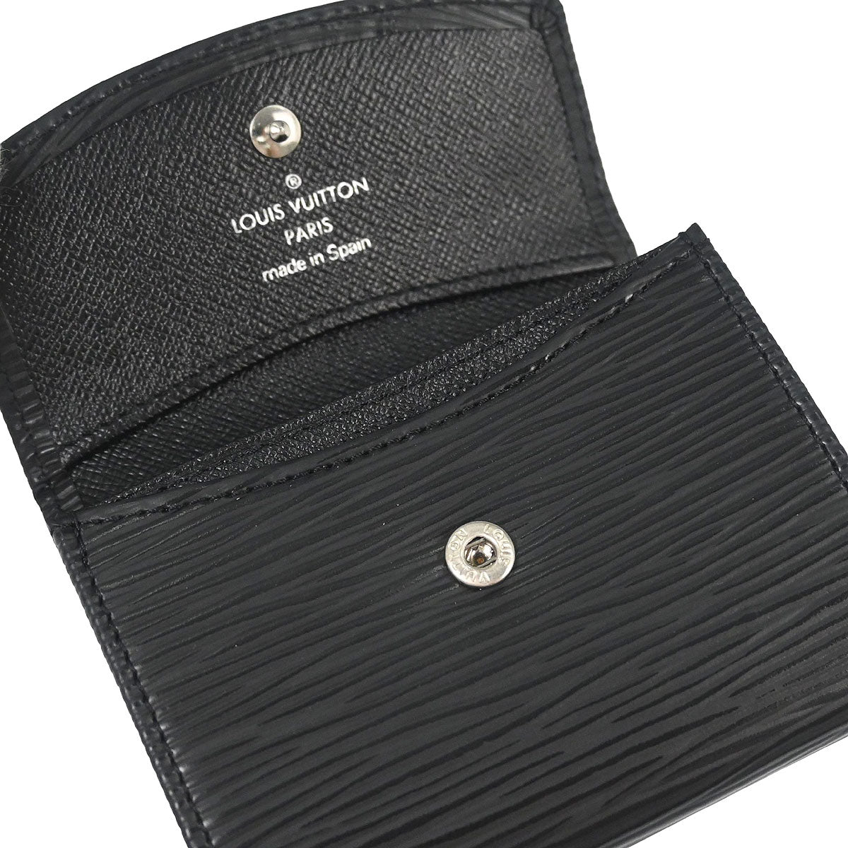 Louis Vuitton 2006 Black Epi Porte Mannaie Simple Coin Wallet M63412