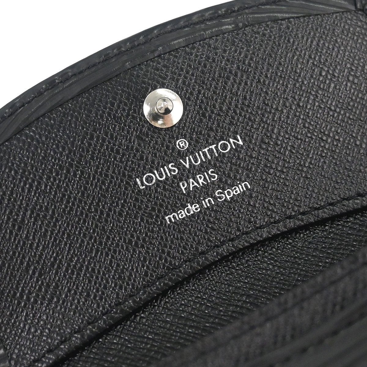 Louis Vuitton 2006 Black Epi Porte Mannaie Simple Coin Wallet M63412