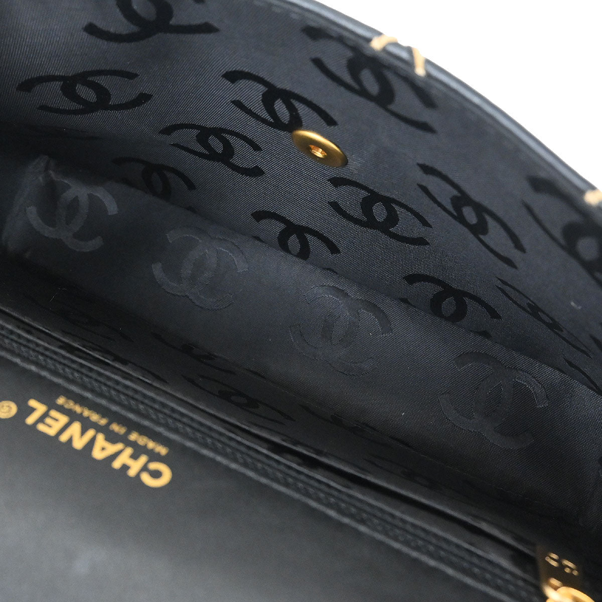 Chanel 2006-2008 Black Calfskin Wild Stitch Single Flap Shoulder Bag