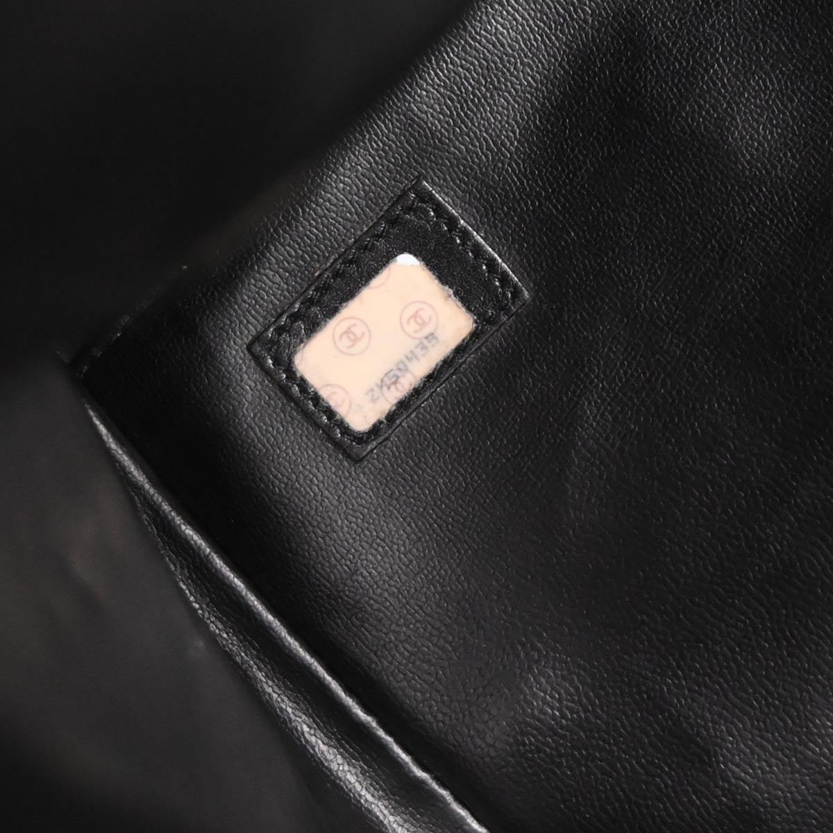 Chanel 1991-1994 Black Lambskin Bicolore Supermodel Shoulder Bag