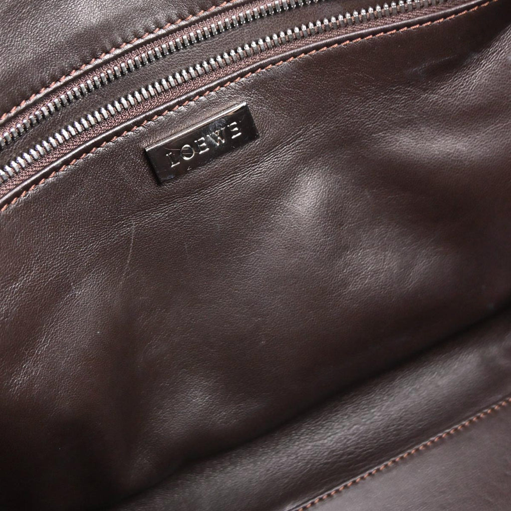 Loewe * Brown Crocodile Amazona 36 Handbag