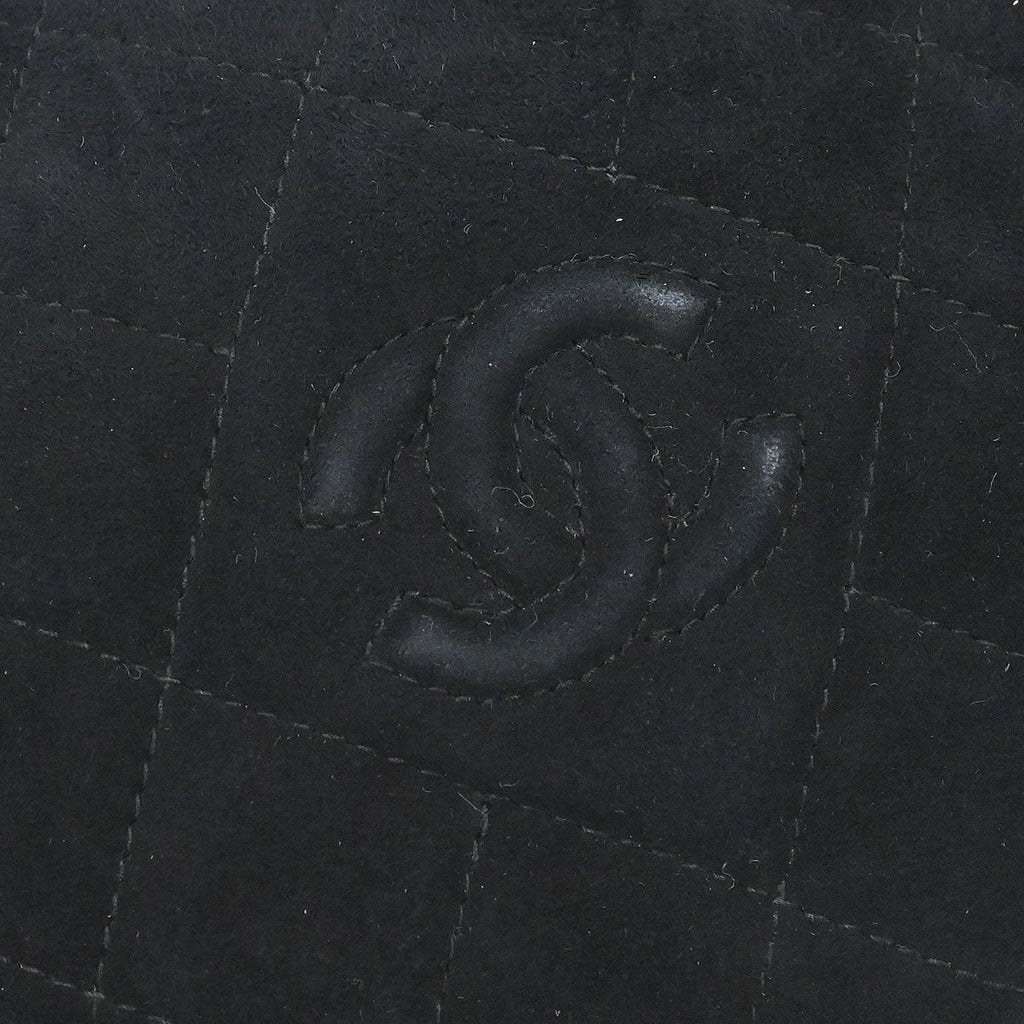 Chanel 1991-1994 Black Suede Camera Bag Mini