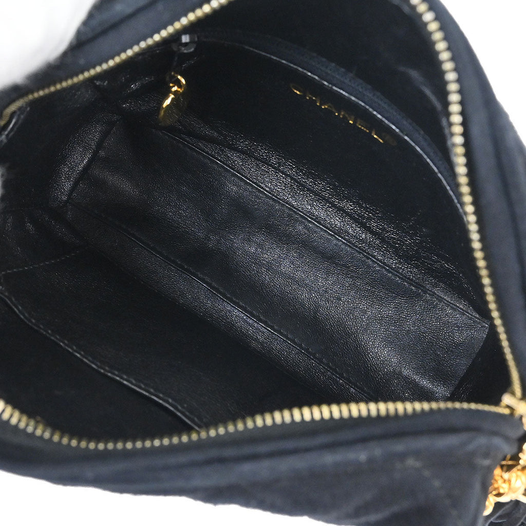 Chanel 1991-1994 Black Suede Camera Bag Mini