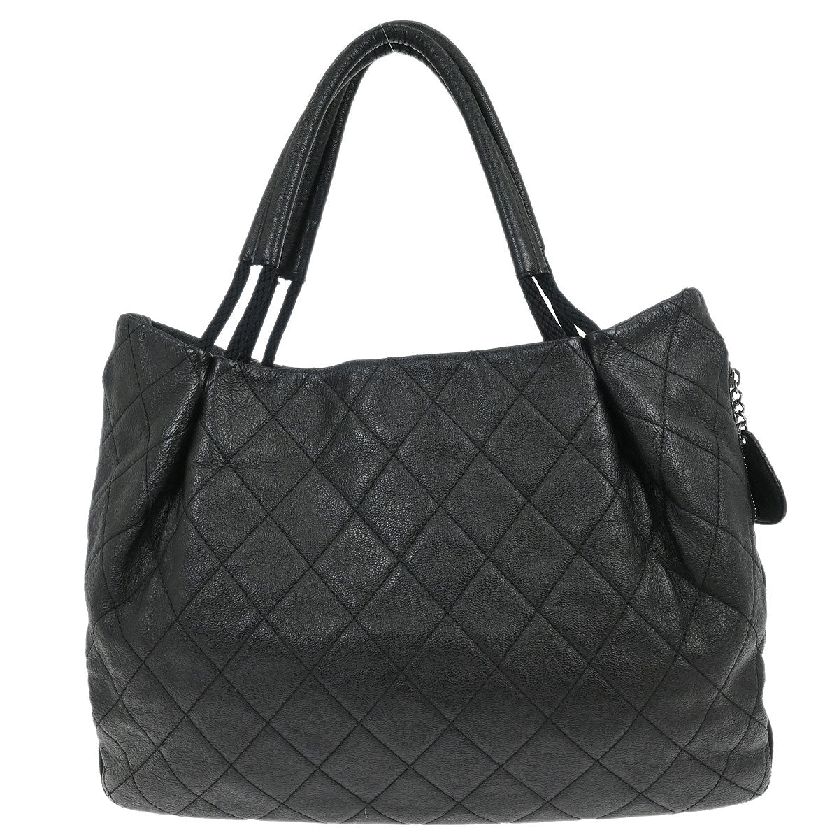 Chanel 2009-2010 Black Calfskin Boating Classic Shopper Tote Bag