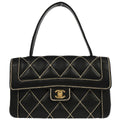 Chanel 2005-2006 Black Calfskin Wild Stitch Handbag