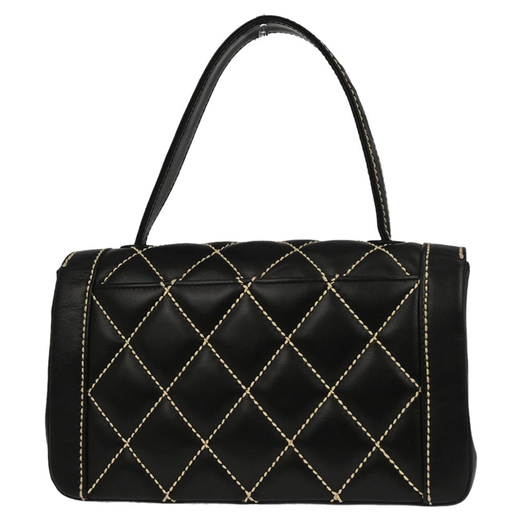 Chanel 2005-2006 Black Calfskin Wild Stitch Handbag