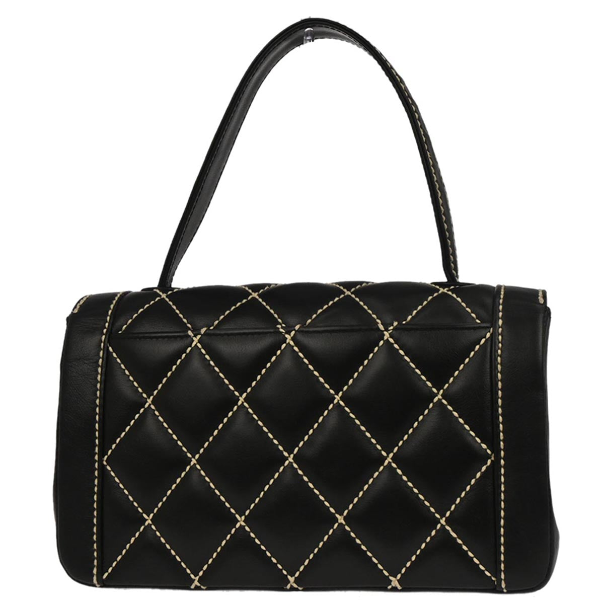 Chanel 2005-2006 Black Calfskin Wild Stitch Handbag