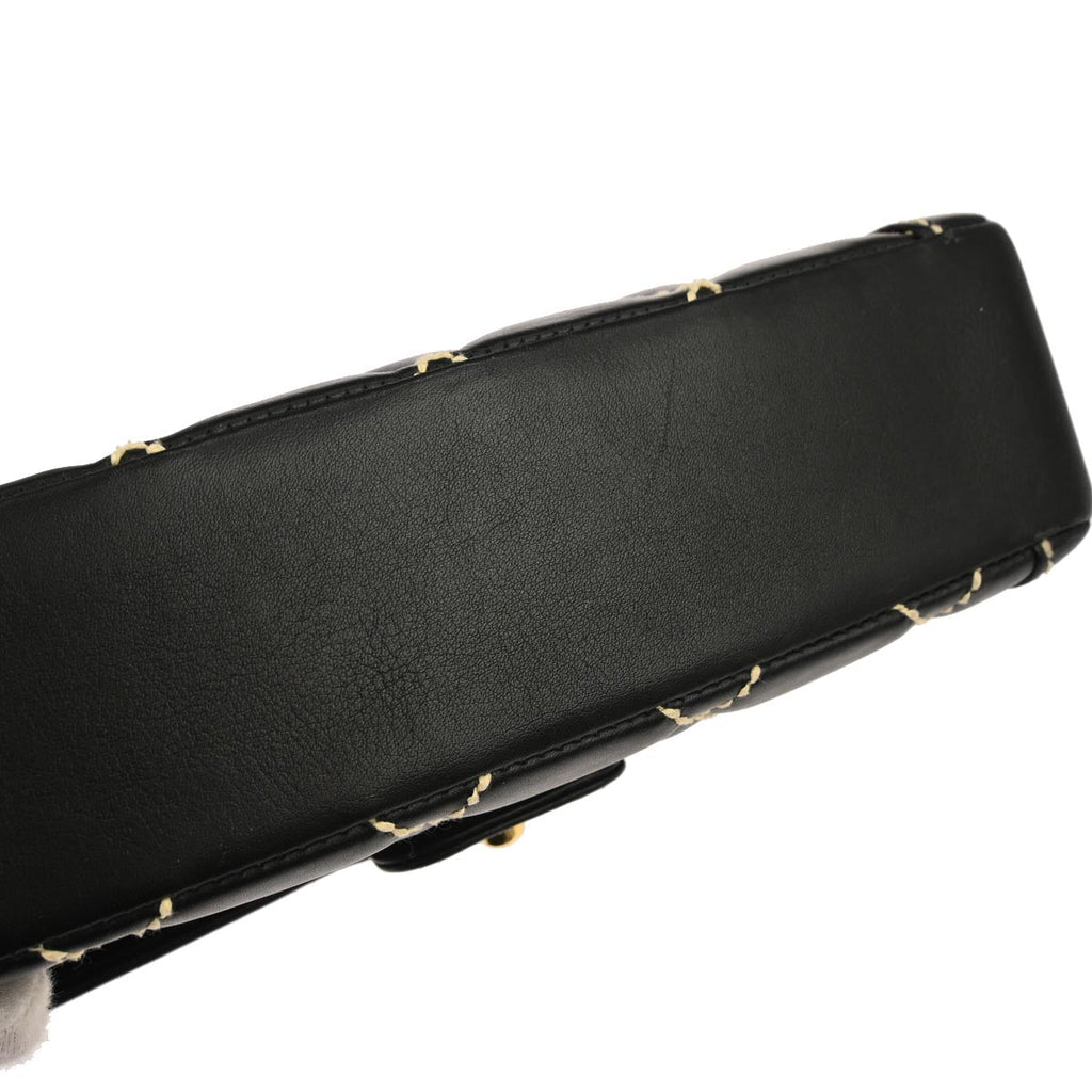 Chanel 2005-2006 Black Calfskin Wild Stitch Handbag