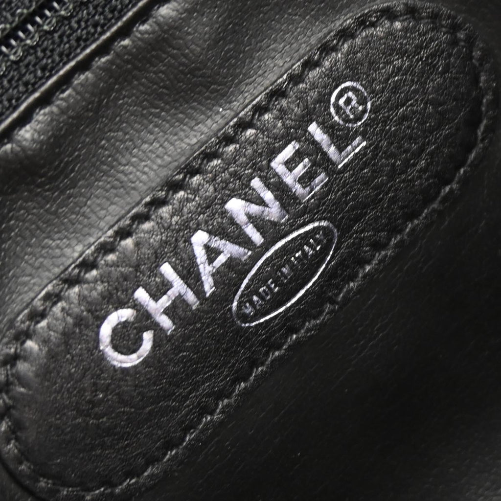 Chanel Black Lambskin Bicolore 2way Duffle Shoulder Handbag