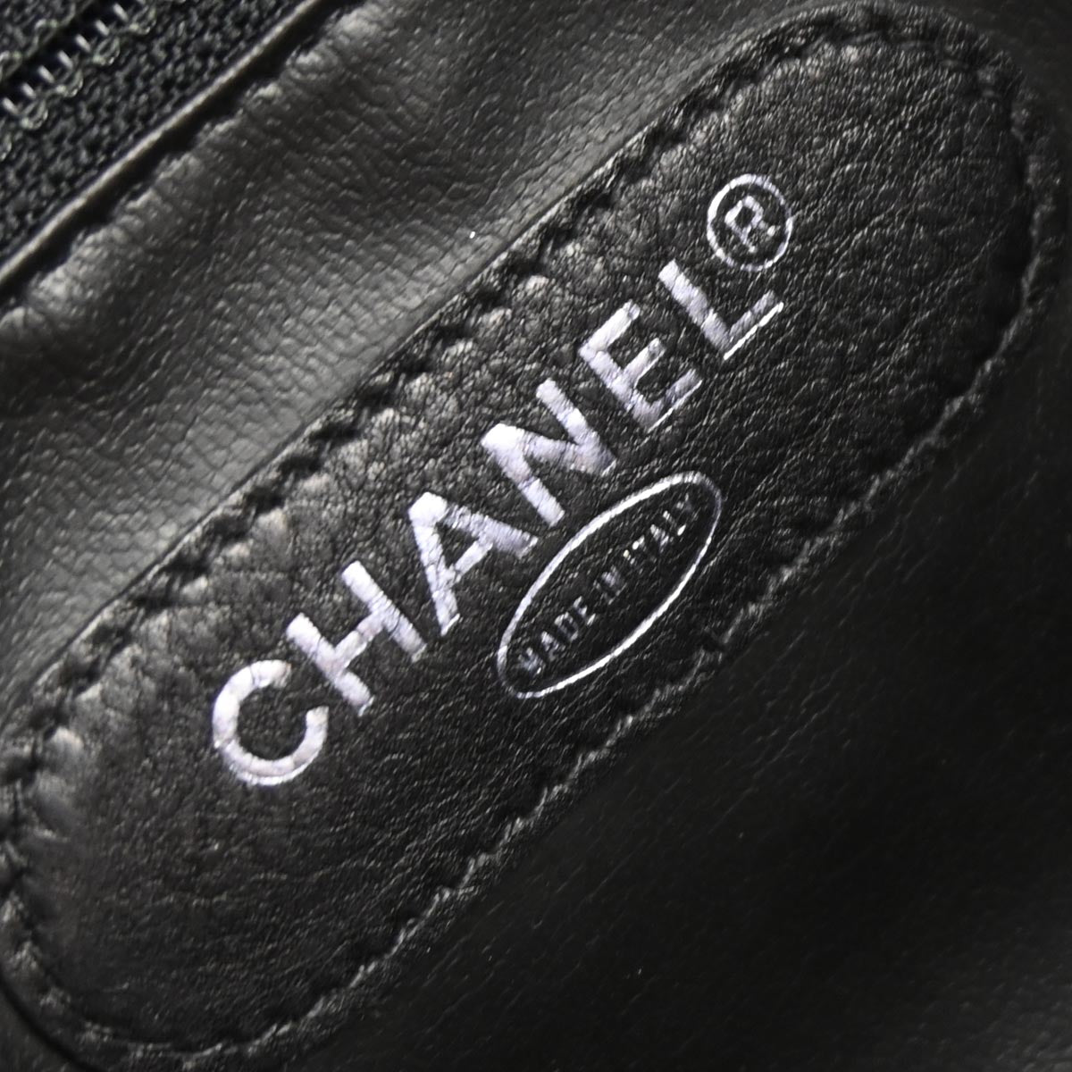 Chanel Black Lambskin Bicolore 2way Duffle Shoulder Handbag