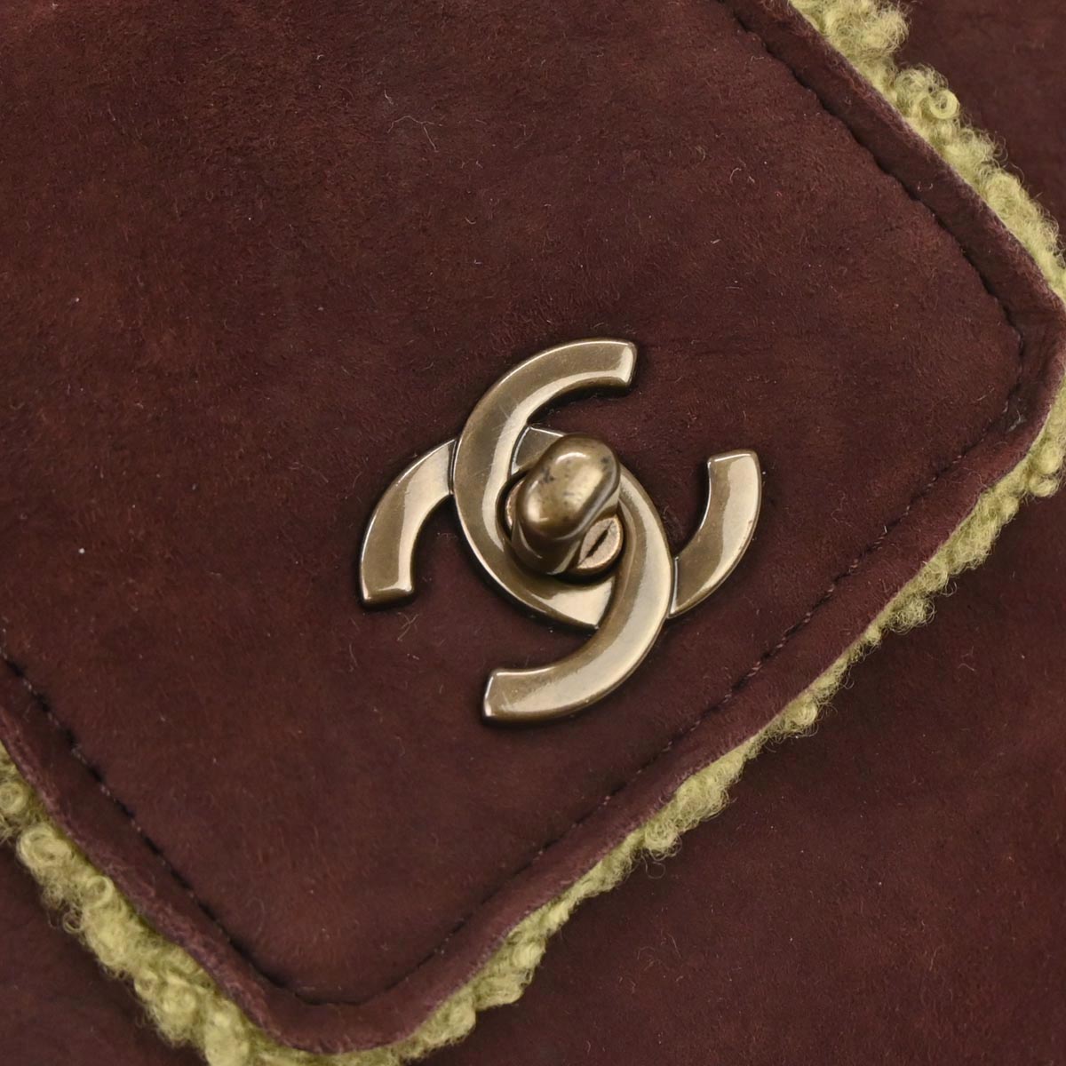 Chanel 1997-1999 Brown Mouton Tote Handbag