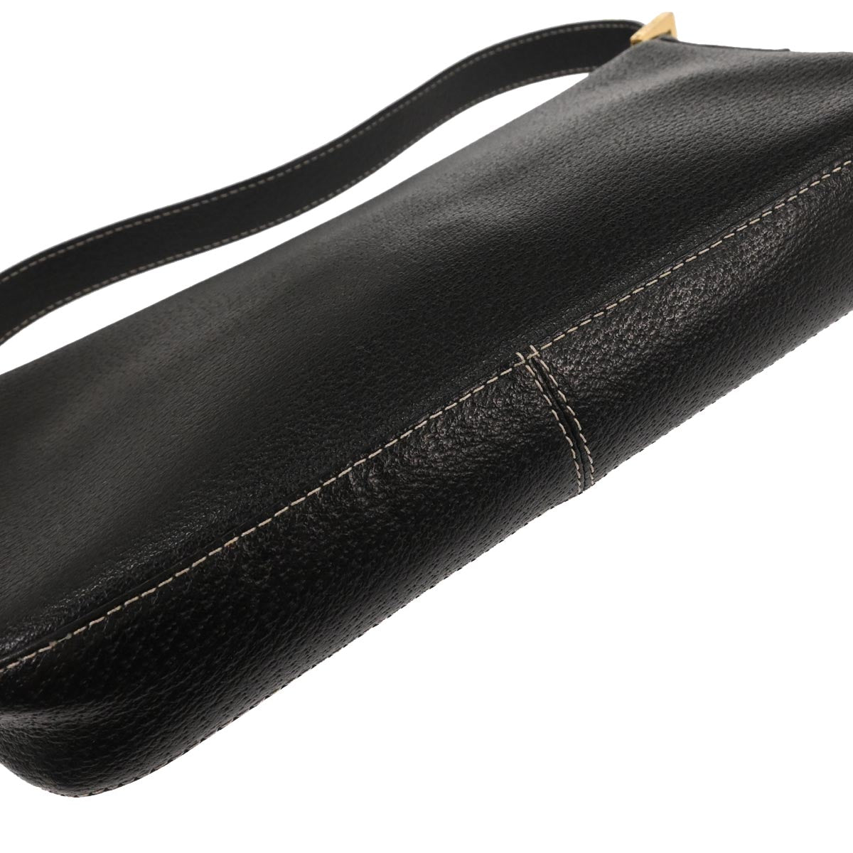Fendi Black Leather Baguette Handbag