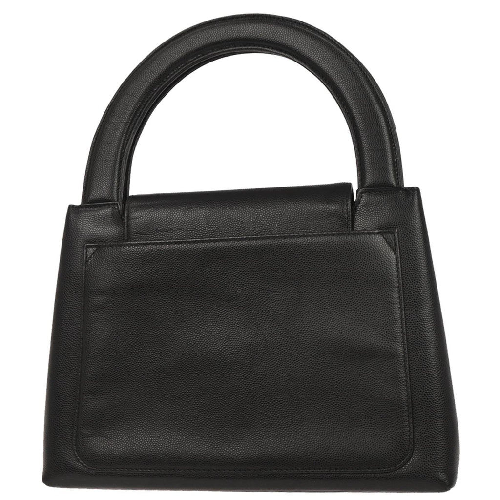 Chanel 1997-1999 Black Caviar Skin Handbag