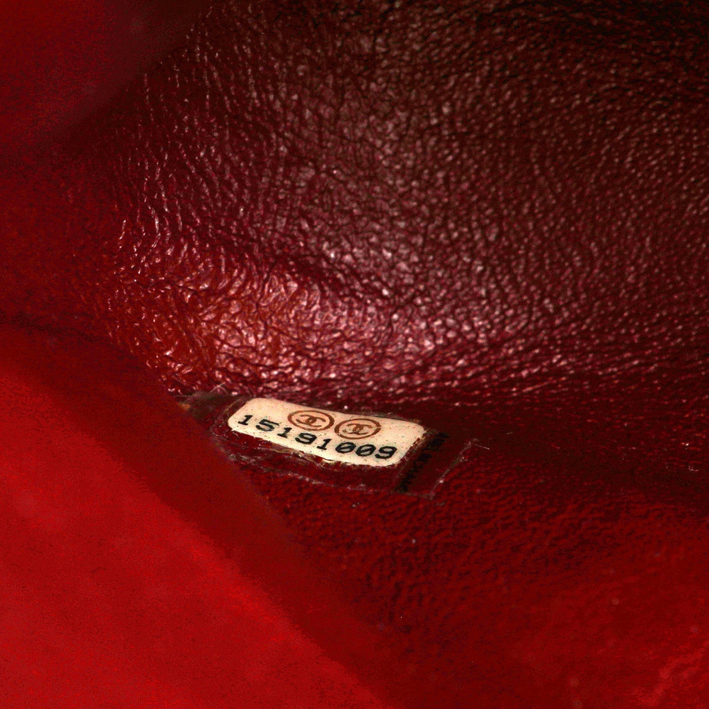 Chanel Dark Red Patent Leather Medium Classic with SiLouis Vuittoner Hardware