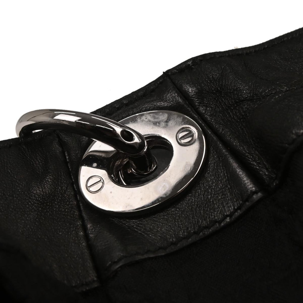 Christian Dior Black Lambskin Cannage Handbag