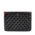 Chanel Small Black Caviar Classic O-Case with Gold Hardware